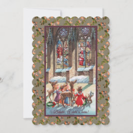 Weihnachten - Kinder am Kirchenfenster