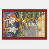 Weihnachten, Kinder auf einer Couch sitzen Geschenkpapier Set (Vorderseite)