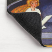 Weihnachten, Kinder auf einer Couch sitzen Mousepad (Ecke)