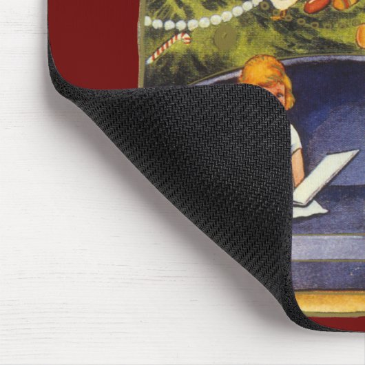 Weihnachten, Kinder auf einer Couch sitzen Mousepad (Ecke)