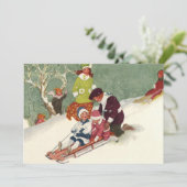 Weihnachten, Kinder Einladung (Stehend Vorderseite)