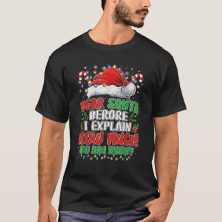 Weihnachten Kinder Erwachsene lieben Santa I Can E T-Shirt