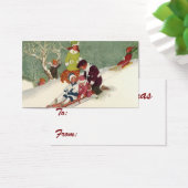 Weihnachten, Kinder Rodeln im Schnee (Schreibtisch)