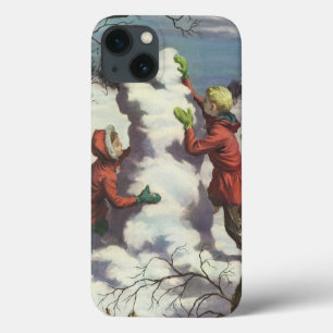 Weihnachten, Kinder Schneeballkampf Case-Mate iPhone Hülle