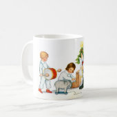 Weihnachten, Kinder und Spielzeug Kaffeetasse (Vorderseite Links)