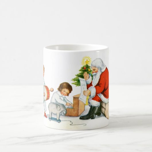 Weihnachten, Kinder und Spielzeug Kaffeetasse (Mittel)