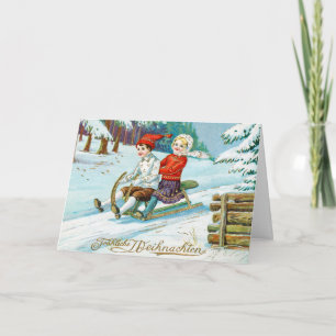 Weihnachten Kinder Winterschnee Urlaub im Winter