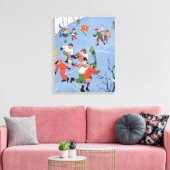 Weihnachten, Kindereis-Skaten auf dem See Leinwanddruck (Insitu (Wohnzimmer))