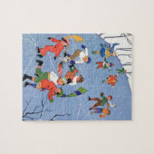 Weihnachten, Kindereis-Skaten auf dem See Puzzle (Horizontal)