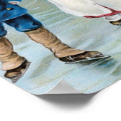 Weihnachten, Kindereis-Skaten Poster (Ecke)