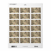 Weihnachten, Kirche im Winter Schnee Adressaufkleber (Vorne)