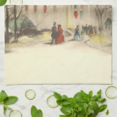 Weihnachten, Kirche im Winter Schnee Handtuch (Gefaltet)