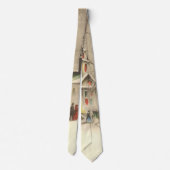 Weihnachten, Kirche im Winter Schnee Krawatte (Rückseite)