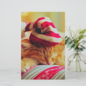 Weihnachten Kitten Briefpapier (Stehend Vorderseite)