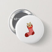 Weihnachten Kitten Button (Vorne & Hinten)