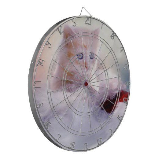 Weihnachten Kitten Dartscheibe (Vorderseite Links)
