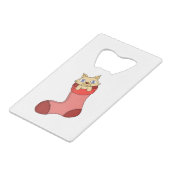 Weihnachten Kitten Geldbeutel Flaschenöffner (Vorderseite Schrägansicht)