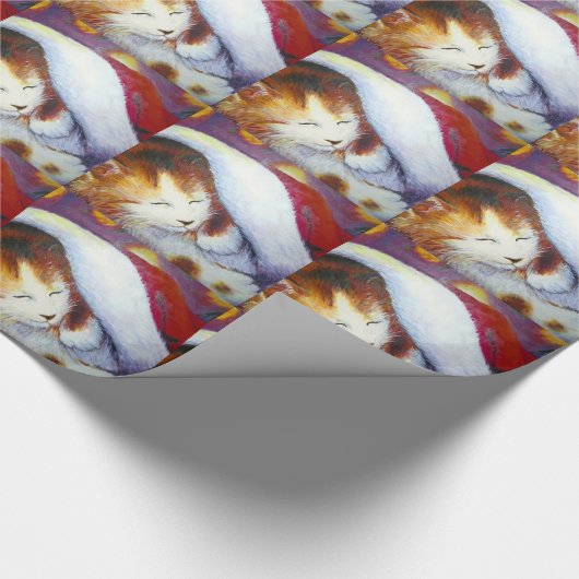 Weihnachten Kitten Geschenkpapier (Ecke)