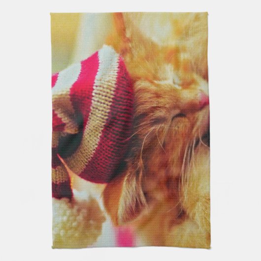 Weihnachten Kitten Geschirrtuch (Vertikal)
