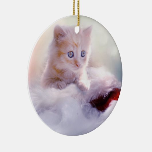 Weihnachten Kitten Keramik Ornament (Rechts)