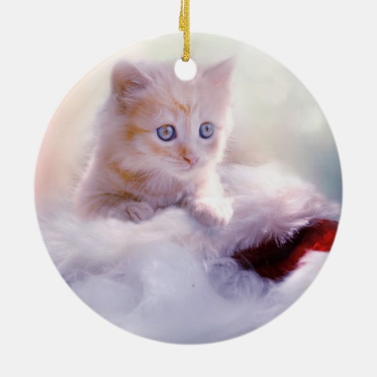 Weihnachten Kitten Keramik Ornament (Hinten)