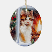 Weihnachten Kitten Keramik Ornament (Rechts)