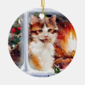 Weihnachten Kitten Keramik Ornament (Vorne)