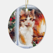 Weihnachten Kitten Keramik Ornament (Links)