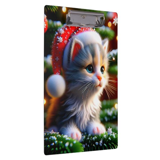 Weihnachten Kitten Klemmbrett (Rechts)