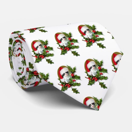Weihnachten Kitten Krawatte (Gerollt)