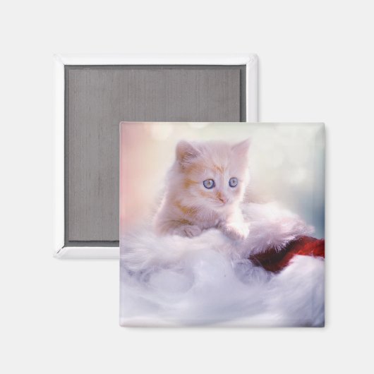 Weihnachten Kitten Magnet (Vorderseite/Rückseite)