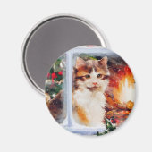 Weihnachten Kitten Magnet (Vorderseite/Rückseite)