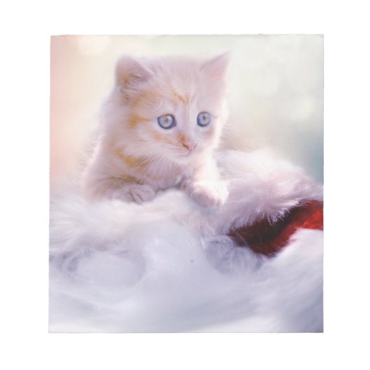 Weihnachten Kitten Notizblock (Vorderseite)