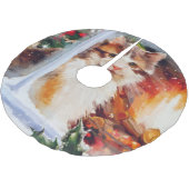 Weihnachten Kitten Polyester Weihnachtsbaumdecke (Schrägansicht)