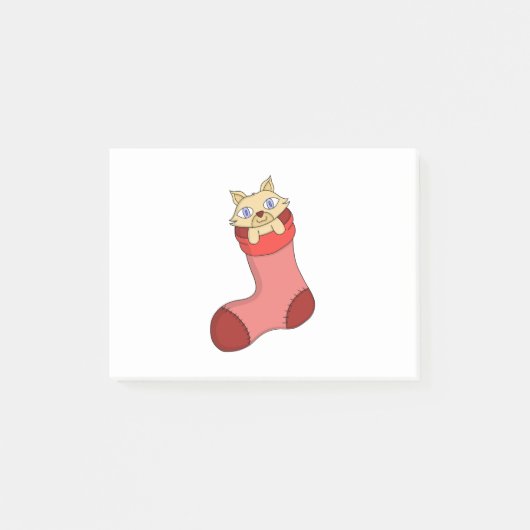Weihnachten Kitten Post-it Klebezettel (Vorderseite)