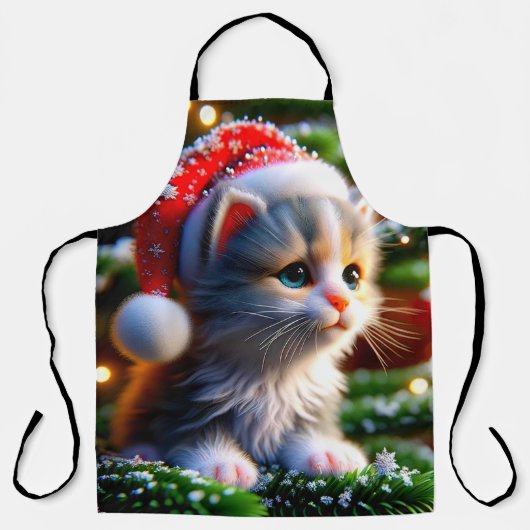Weihnachten Kitten Schürze (Vorderseite)