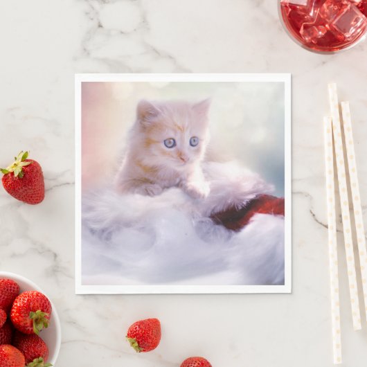 Weihnachten Kitten Serviette (Beispiel)