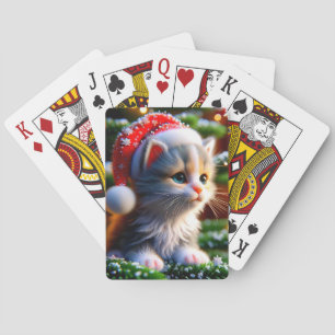 Weihnachten Kitten Spielkarten