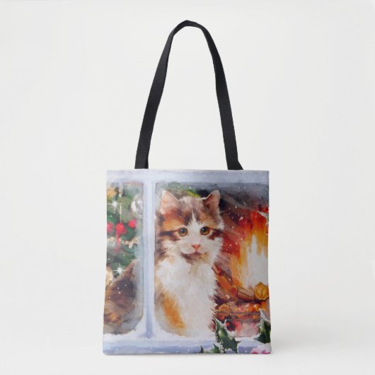 Weihnachten Kitten Tasche (Vorderseite)