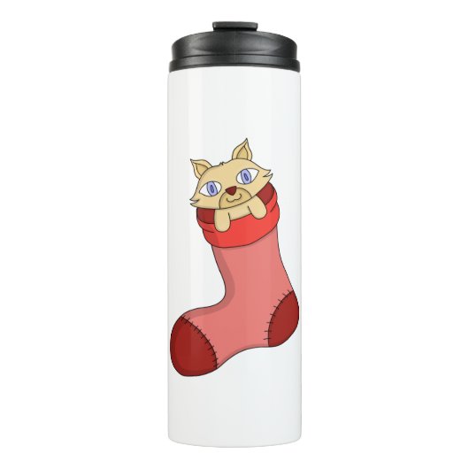 Weihnachten Kitten Thermosbecher (Vorderseite)