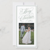 Weihnachten klassisch grünes Skript Foto (Vorderseite)