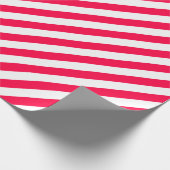 Weihnachten Klassisches Rotes Weiß Streifen Elegan Geschenkpapier (Ecke)