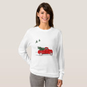 Weihnachten, kleiner roter Lkw, Langschläfer Lady' T-Shirt (Vorne ganz)