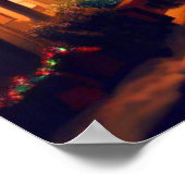 Weihnachten Kleinstadt 1 Poster (Ecke)