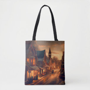 Weihnachten Kleinstadt 1 Tasche