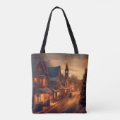 Weihnachten Kleinstadt 1 Tasche (Rückseite)