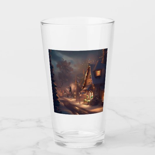 Weihnachten Kleinstadt 2 Glas (Vorderseite)