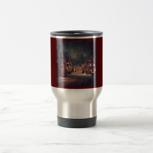Weihnachten Kleinstadt 3 Reisebecher (Mittel)