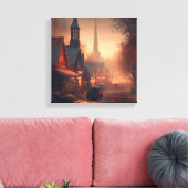 Weihnachten Kleinstadt 4 Leinwanddruck (Insitu (Wohnzimmer))