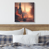 Weihnachten Kleinstadt 4 Leinwanddruck (Insitu (Schlafzimmer))